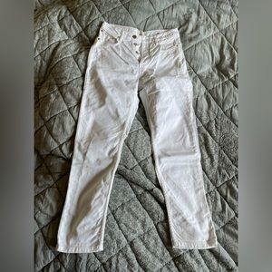 Sezane white jeans straight